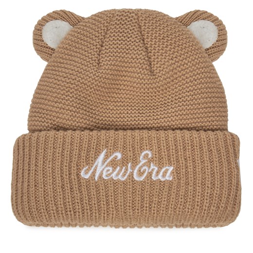 Czapka New Era Teddy Bear Ears Cuff Knit Beanie 60580794 Brązowy ze sklepu eobuwie.pl w kategorii Czapki dziecięce - zdjęcie 177395651