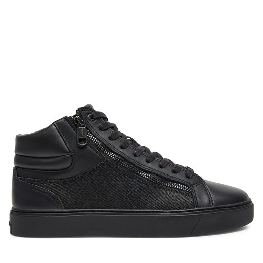Sneakersy Calvin Klein High Top Lace Up W/ Zip Mono HM0HM01556 Czarny Calvin Klein 44 eobuwie.pl