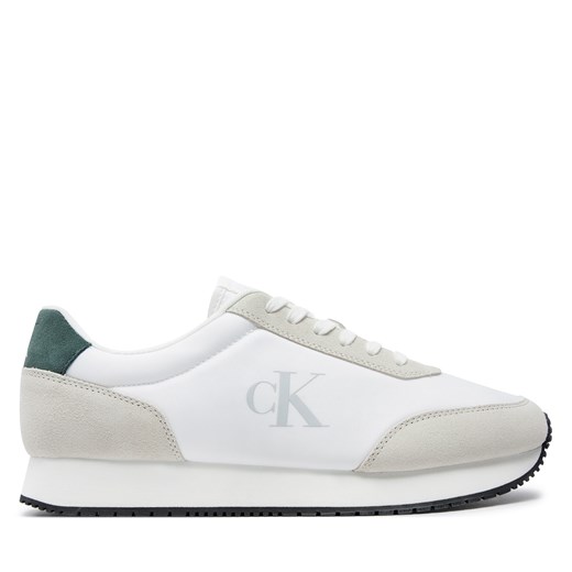 Sneakersy Calvin Klein Jeans Retro Runner YM0YM01119 Écru ze sklepu eobuwie.pl w kategorii Buty sportowe męskie - zdjęcie 177396244