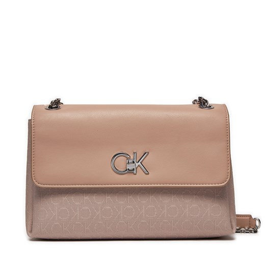 Torebka Calvin Klein Re-Lock K60K611755 Beżowy Calvin Klein one size eobuwie.pl