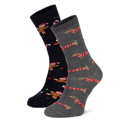 Zestaw 2 par wysokich skarpet męskich Lasocki 2MB-002-AW24 (2-pack) Szary Lasocki 42 eobuwie.pl