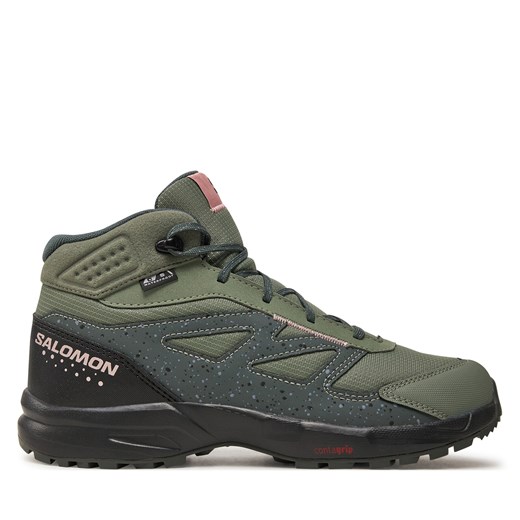 Trekkingi Salomon Outway Mid Climasalomon™ Waterproof L47561700 Zielony Salomon 37 okazyjna cena eobuwie.pl