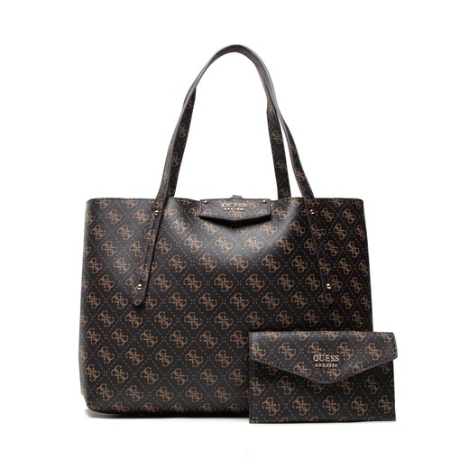 Torebka Guess Eco Brenton Tote HWESG8 39023 Brązowy Guess one size eobuwie.pl