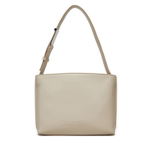 Torebka Calvin Klein K60K612551 Écru ze sklepu eobuwie.pl w kategorii Torby Shopper bag - zdjęcie 177403160