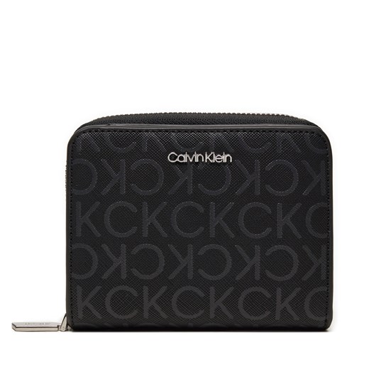 Mały Portfel Damski Calvin Klein Around Mono K60K612433 Czarny Calvin Klein one size eobuwie.pl