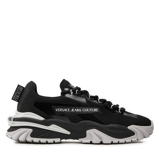 Sneakersy Versace Jeans Couture New Trail Trek 77YA3SI8 Czarny ze sklepu eobuwie.pl w kategorii Buty sportowe męskie - zdjęcie 177406832