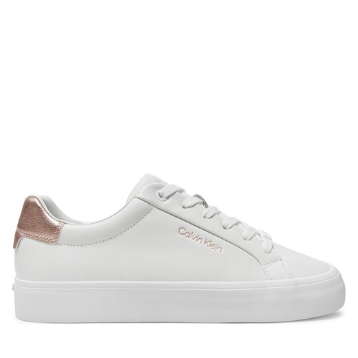 Sneakersy Calvin Klein Vulc Lace Up Saff Fox W/Met Bt HW0HW02104 Biały Calvin Klein 37 eobuwie.pl