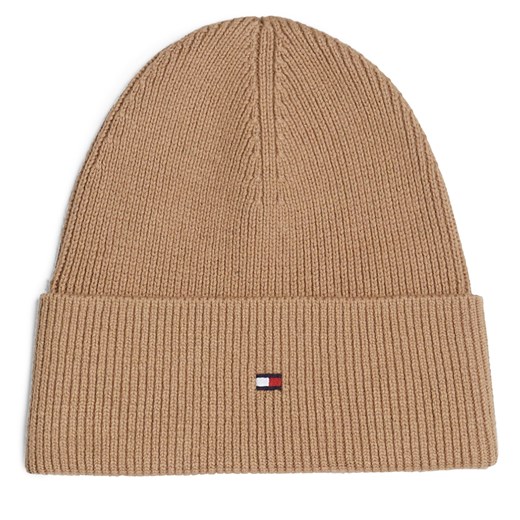 Czapka Tommy Hilfiger Essential AW0AW16637 Beżowy Tommy Hilfiger one size okazja eobuwie.pl
