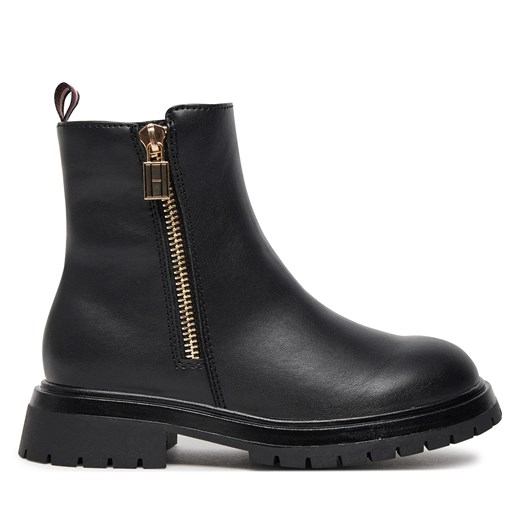 Botki Tommy Hilfiger Chelsea Boot T3A5-33566-1351 M Czarny ze sklepu eobuwie.pl w kategorii Buty zimowe dziecięce - zdjęcie 177410162