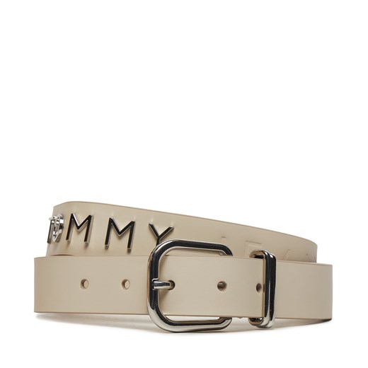 Pasek Damski Tommy Jeans Tjw Bold Leather 3.0 AW0AW16255 Écru Tommy Jeans 85 eobuwie.pl