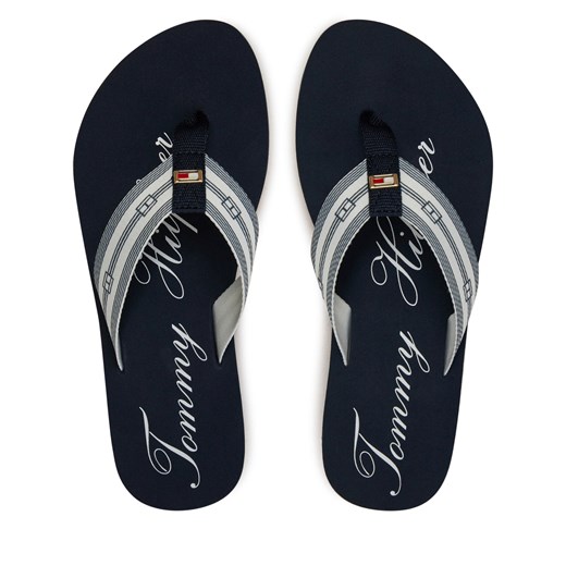 Japonki Tommy Hilfiger Im Th Signature Beach Sandal FW0FW08369 Granatowy Tommy Hilfiger 37 eobuwie.pl