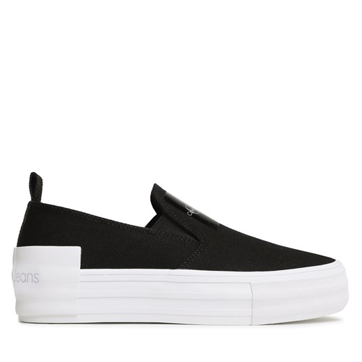 Tenisówki Calvin Klein Jeans Bold Vulc Flat Slipon YW0YW01040 Czarny 38 eobuwie.pl