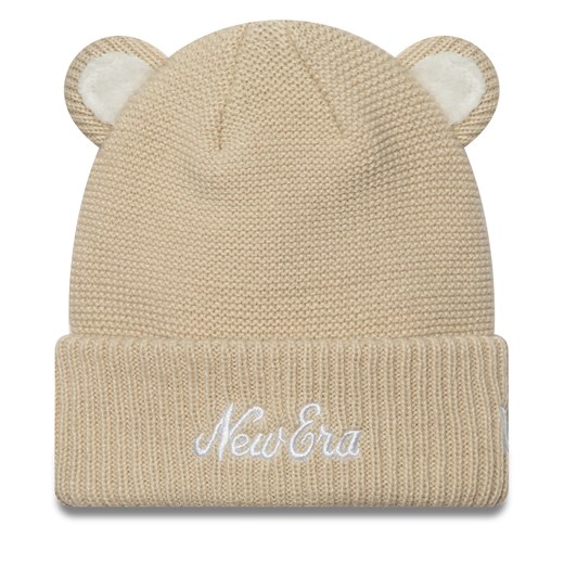 Czapka New Era Teddy Bear Ears Cuff Knit Beanie 60580874 Beżowy New Era one size wyprzedaż eobuwie.pl