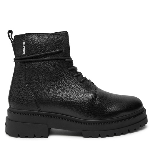 Kozaki Tommy Hilfiger Th Chunky Tl Lace Up Boot FM0FM05270 Czarny ze sklepu eobuwie.pl w kategorii Buty zimowe męskie - zdjęcie 177418663