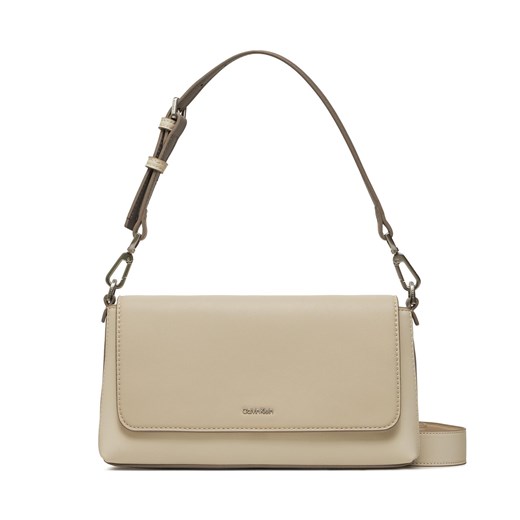 Torebka Calvin Klein Ck Must K60K611342 Écru Calvin Klein one size promocja eobuwie.pl