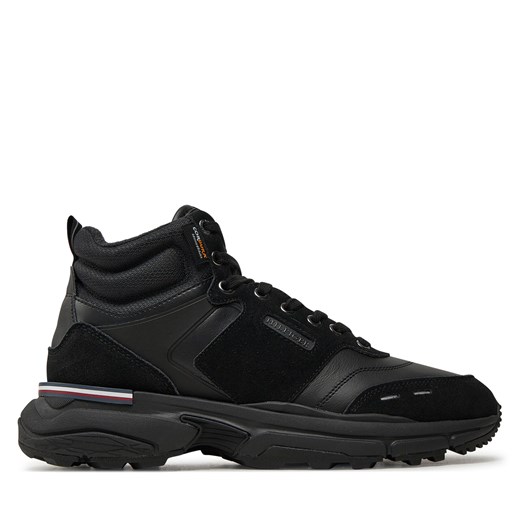 Sneakersy Tommy Hilfiger M Runner Cordura Hi Lth Mix FM0FM05222 Czarny Tommy Hilfiger 40 eobuwie.pl