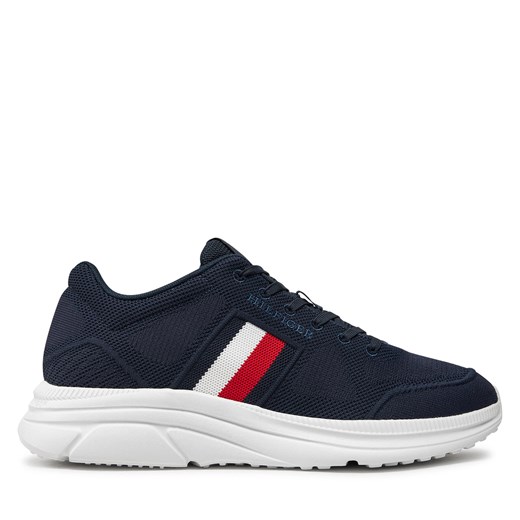 Sneakersy Tommy Hilfiger Modern Runner Knit Evo Ess FM0FM05245 Granatowy Tommy Hilfiger 45 eobuwie.pl