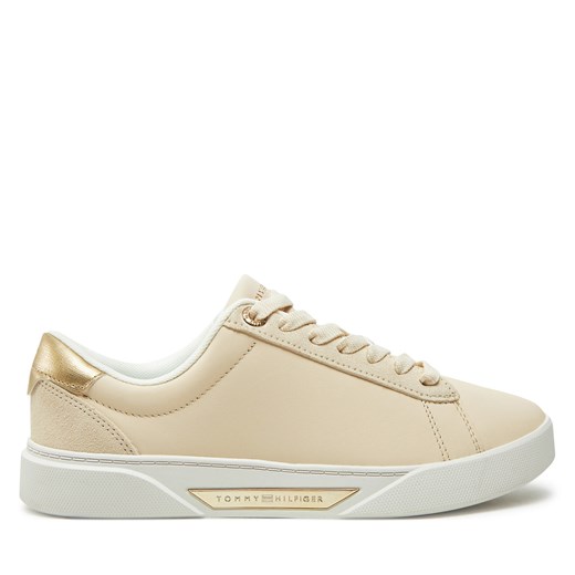 Sneakersy Tommy Hilfiger Chic Court Sneaker FW0FW08382 Beżowy Tommy Hilfiger 36 eobuwie.pl