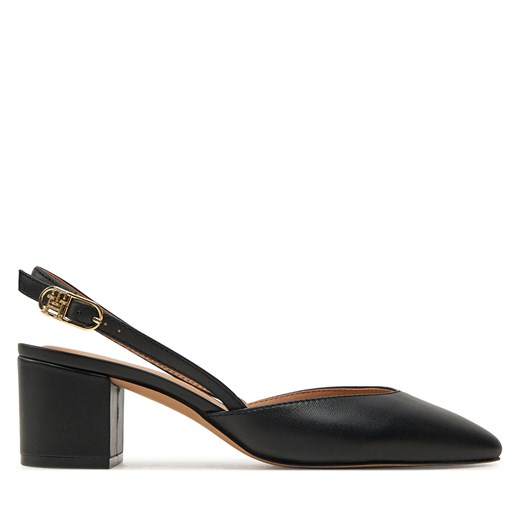 Sandały Tommy Hilfiger Pump Slingback Smooth Leather FW0FW08621 Czarny Tommy Hilfiger 40 eobuwie.pl