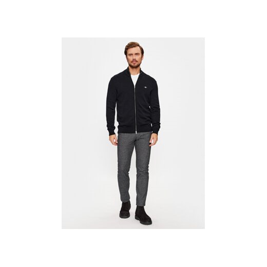 Gant Kardigan Casual Cotton Zip 8030164 Czarny Regular Fit Gant L MODIVO
