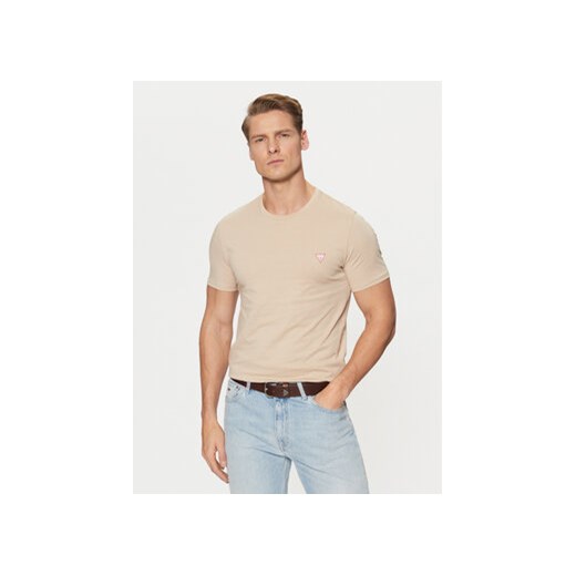 Guess T-Shirt M2YI36 I3Z14 Beżowy Slim Fit Guess XL MODIVO