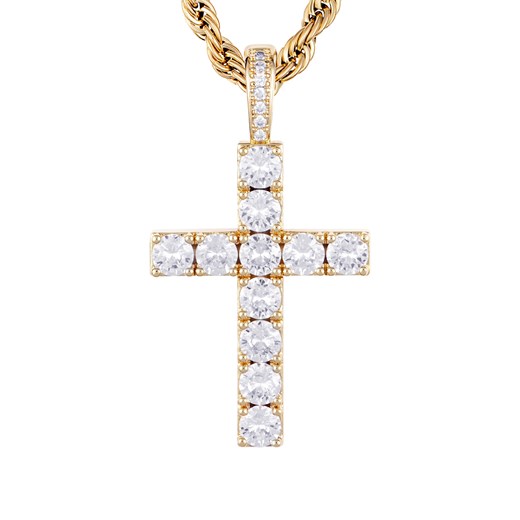 Zawieszka ICED STUFF Diamond Cross Złoty Iced Stuff one size eobuwie.pl
