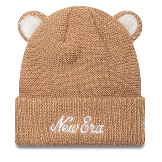 Czapka New Era Teddy Bear Ears Cuff Knit Beanie 60580794 Brązowy ze sklepu eobuwie.pl w kategorii Czapki dziecięce - zdjęcie 177445392