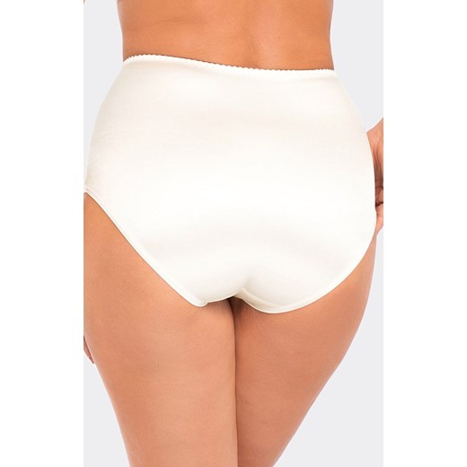 Wysokie modelujące figi damskie z satynowym wykończeniem ecru BBL 103, Kolor ecru, Rozmiar S, Babell ze sklepu Intymna w kategorii Majtki damskie - zdjęcie 177447882