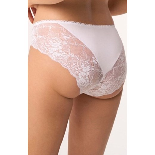 Subtelne białe figi damskie z koronką BBL 205, Kolor biały, Rozmiar M, Babell ze sklepu Intymna w kategorii Majtki damskie - zdjęcie 177447913