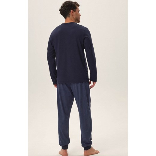 Henderson bawełniana piżama męska Hunt 41920-59X, Kolor granatowy, Rozmiar 2XL, Henderson 2XL okazyjna cena Intymna