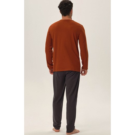 Henderson długa piżama męska Jupiter 41910-28X, Kolor pomarańczowy, Rozmiar 2XL, Henderson ze sklepu Intymna w kategorii Piżamy męskie - zdjęcie 177448083