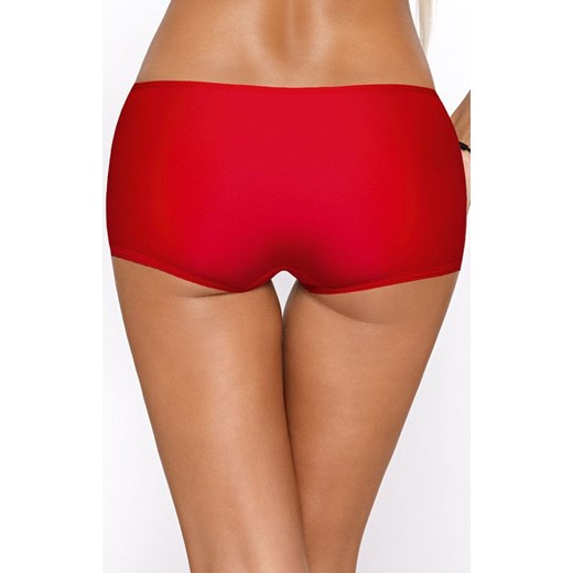 Koronkowe szorty damskie czerwone Vesta, Kolor czerwony, Rozmiar M, PariPari Lingerie ze sklepu Intymna w kategorii Majtki damskie - zdjęcie 177448383