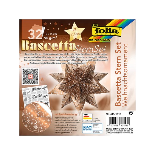 folia PAPER Zestaw w kolorze brązowym do origami - Ø 20 cm ze sklepu Limango Polska w kategorii Zabawki - zdjęcie 177450032