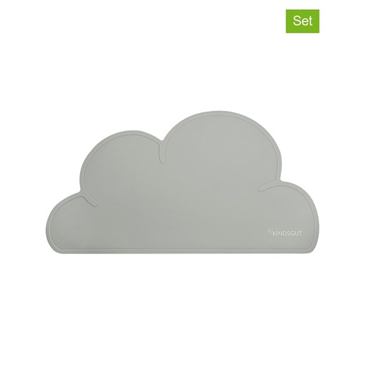 Kindsgut Podkładki (2 szt.) &quot;Cloud&quot; w kolorze szarym - 49 x 27 cm ze sklepu Limango Polska w kategorii Podkładki na stół - zdjęcie 177450071