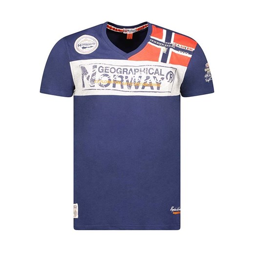 Geographical Norway Koszulka &quot;Jidney&quot; w kolorze granatowym ze wzorem ze sklepu Limango Polska w kategorii T-shirty chłopięce - zdjęcie 177450653