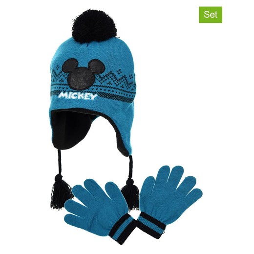 Disney Mickey Mouse 2-częściowy zestaw &quot;Myszka Miki&quot; w kolorze niebieskim ze sklepu Limango Polska w kategorii Czapki dziecięce - zdjęcie 177451061