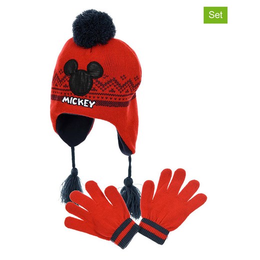 Disney Mickey Mouse 2-częściowy zestaw &quot;Myszka Miki&quot; w kolorze czerwonym ze sklepu Limango Polska w kategorii Czapki dziecięce - zdjęcie 177451062