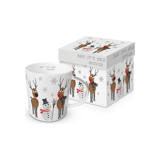 ppd Kubek jumbo &quot;Cold Outside&quot; w kolorze białym ze wzorem - 350 ml ze sklepu Limango Polska w kategorii Kubki - zdjęcie 177451094