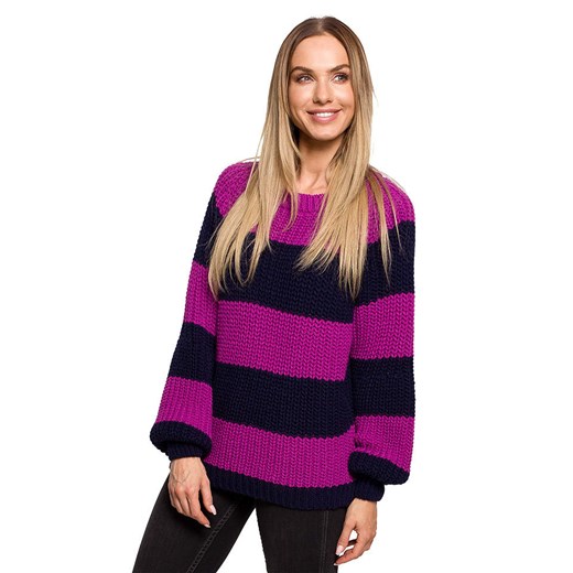 made of emotion Sweter w kolorze fioletowo-czarnym ze sklepu Limango Polska w kategorii Swetry damskie - zdjęcie 177451241