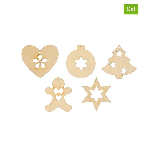 SUNNYSUE Drewniane zawieszki (15 szt.) w kolorze jasnobrązowym ze sklepu Limango Polska w kategorii Zabawki - zdjęcie 177451260