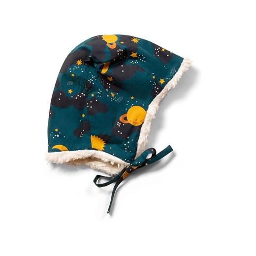 Little Green Radicals Czapka &quot;Saturn Nights&quot; w kolorze ciemnozielonym ze sklepu Limango Polska w kategorii Czapki dziecięce - zdjęcie 177456243