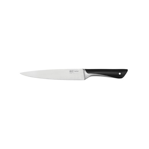 Tefal Nóż w kolorze srebrno-czarnym do mięsa i szynki - dł. 20 cm ze sklepu Limango Polska w kategorii Noże kuchenne - zdjęcie 177457553