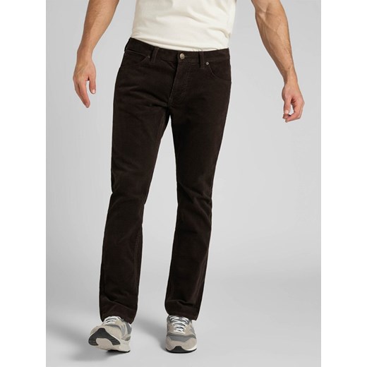 Lee Spodnie sztruksowe w kolorze ciemnobrązowym ze sklepu Limango Polska w kategorii Spodnie męskie - zdjęcie 177458160