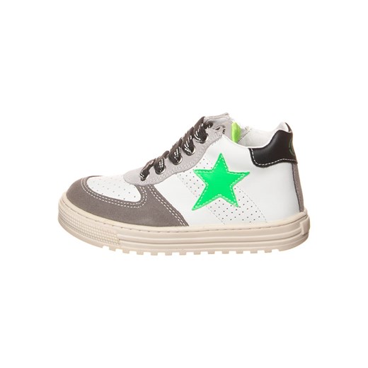 Naturino Skórzane sneakersy &quot;Hess&quot; w kolorze biało-szarym ze sklepu Limango Polska w kategorii Buty sportowe dziecięce - zdjęcie 177458561