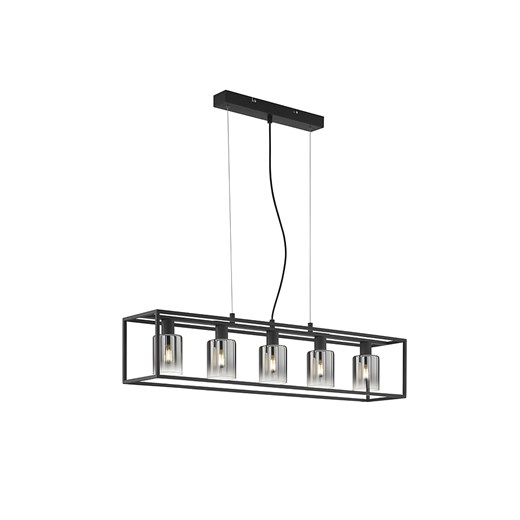 FISCHER &amp; HONSEL Lampa wisząca w kolorze czarno-szarym - 95 x 18 cm ze sklepu Limango Polska w kategorii Oświetlenie - zdjęcie 177459054