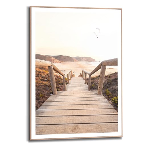 Orangewallz Druk artystyczny &quot;Beach Path&quot; w ramce - 50 x 70 cm ze sklepu Limango Polska w kategorii Obrazy - zdjęcie 177460173