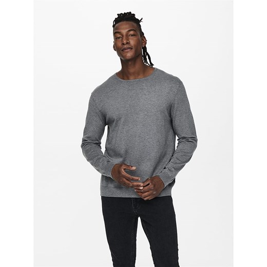 ONLY &amp; SONS Sweter w kolorze szarym ze sklepu Limango Polska w kategorii Swetry męskie - zdjęcie 177460482
