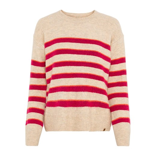 Camel Active Sweter w kolorze beżowo-czerwonym ze sklepu Limango Polska w kategorii Swetry damskie - zdjęcie 177461471