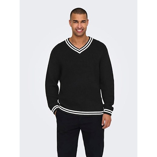 ONLY &amp; SONS Sweter w kolorze czarnym ze sklepu Limango Polska w kategorii Swetry męskie - zdjęcie 177462321