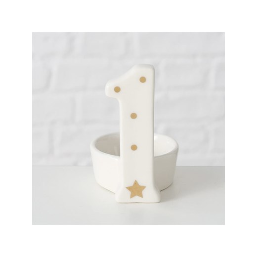 Boltze Świeczniki (4 szt.) "Numero" w kolorze białym - wys. 8,5 x Ø 7 Boltze onesize okazja Limango Polska